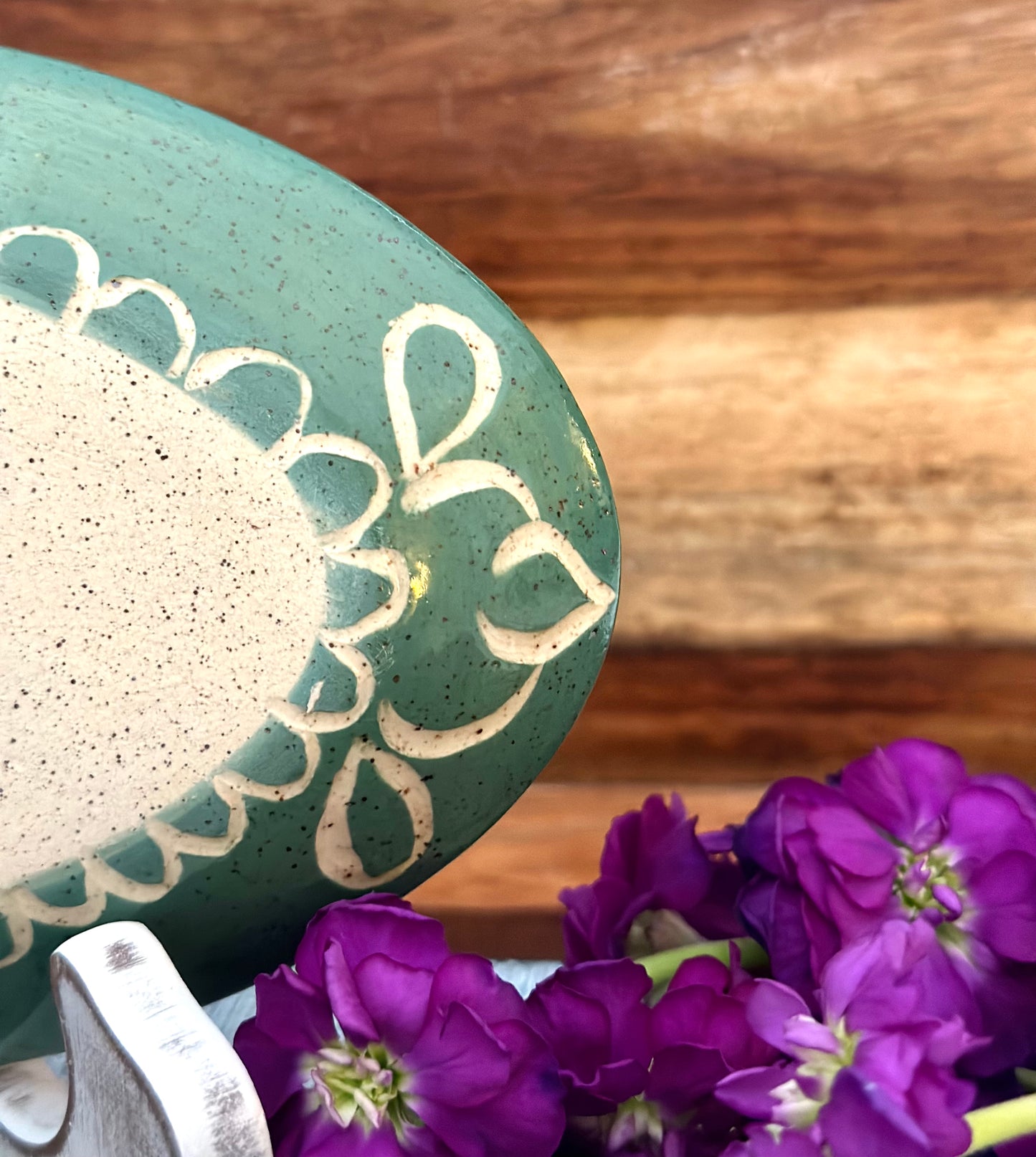 Sgraffito Oval Dish